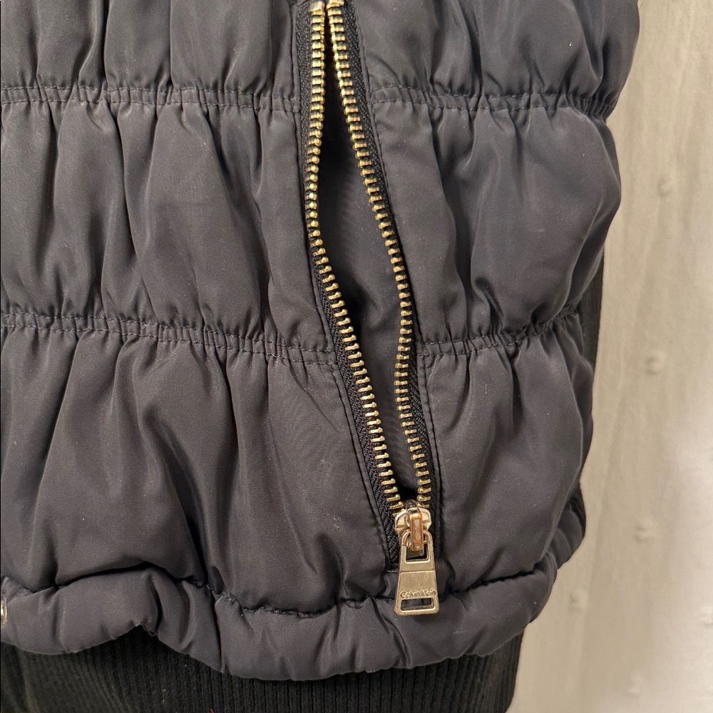 Calvin Klein Charcoal Quilted Vest - Picture 4 of 7